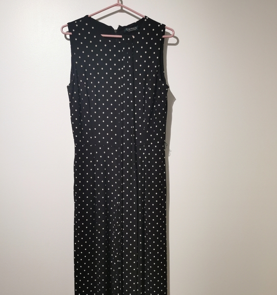 COPY - Ralph Lauren black & white polka dot jumpsuit s14 - Picture 2 of 7